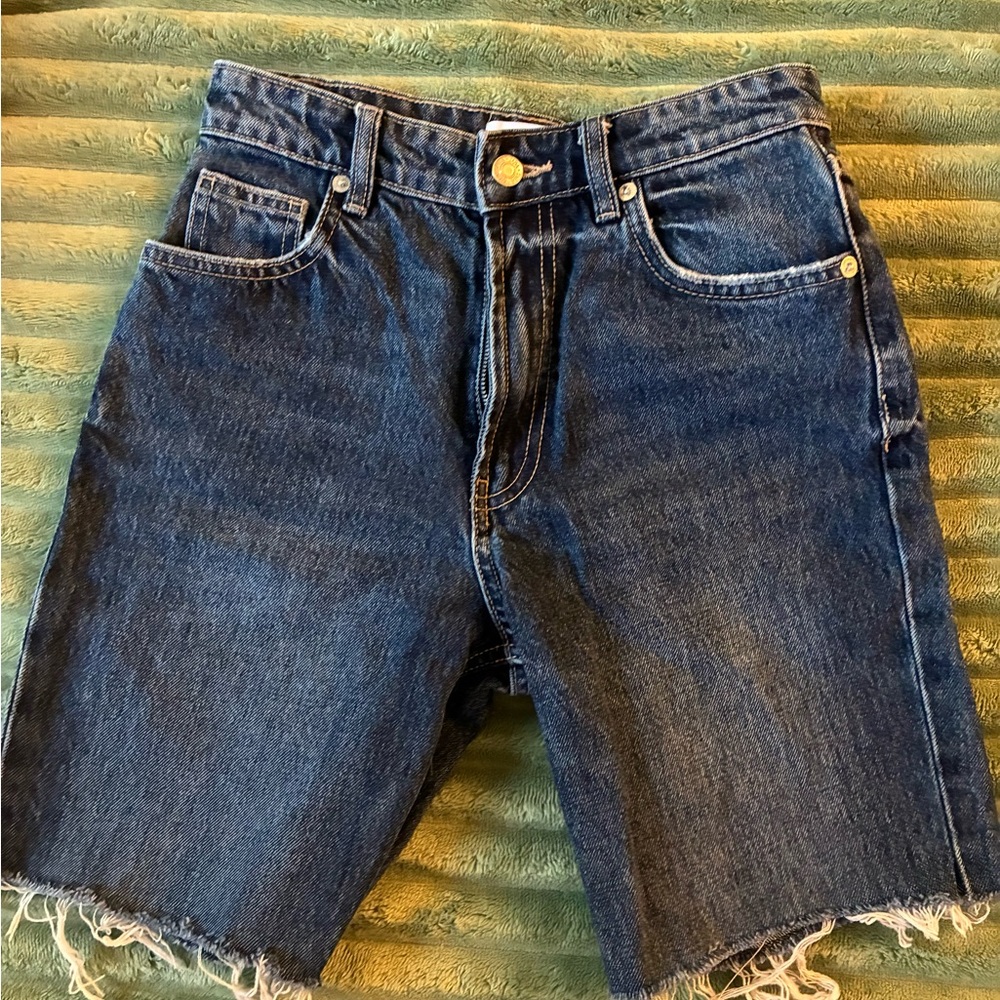 Zara Dark Blue Denim Shorts